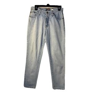 Bulldog Vintag Jeans Womens Size 9/10 Light Wash High Rise Denim Button Fly 90s